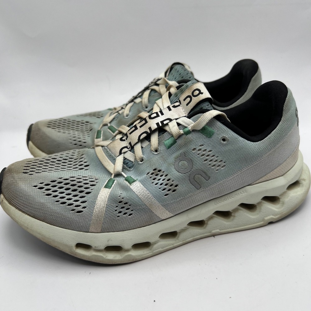 On Cloudsurfer Women Running Shoes Walking Cushioned Blue White Sneakers us 7.5